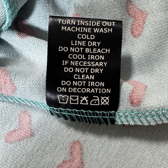 Voodoo Vixen XL NWT Aqua Red Heart Print Retro Pinup Dress Pockets - Picture 12 of 12